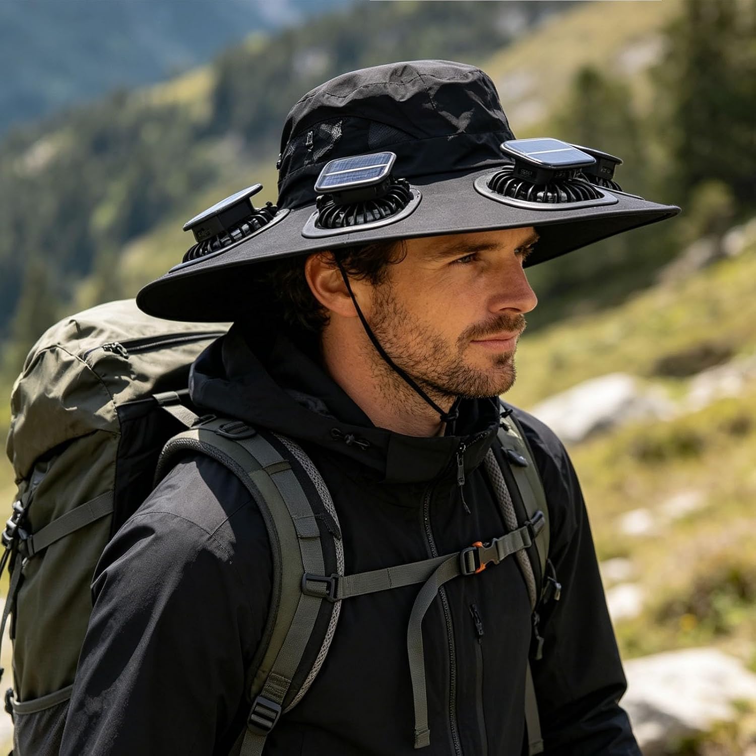 Sun Hat Wide Brim - Casquette Visière 6 Ventilateurs Été 2026