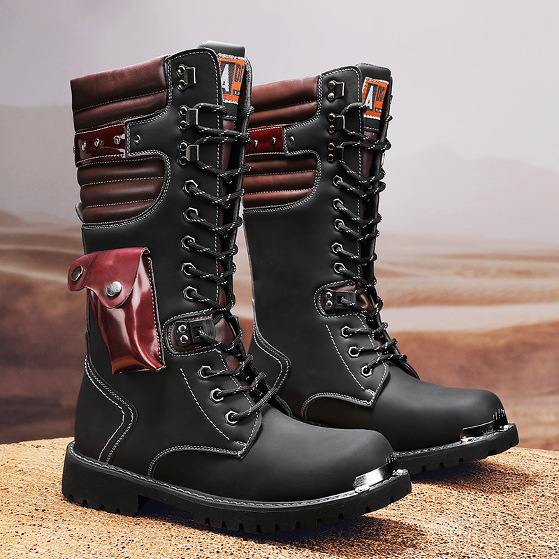 Soft Sole Booties - Bottes de moto montantes pour hommes,