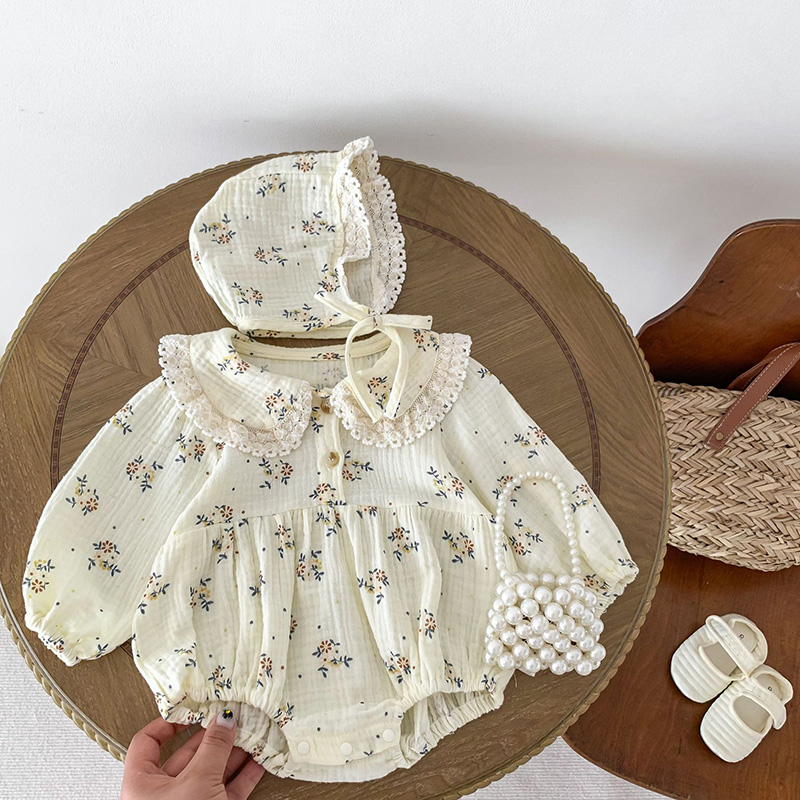 Baby Clothing Stores - Barboteuse et chapeau pour nouveau-né fille,