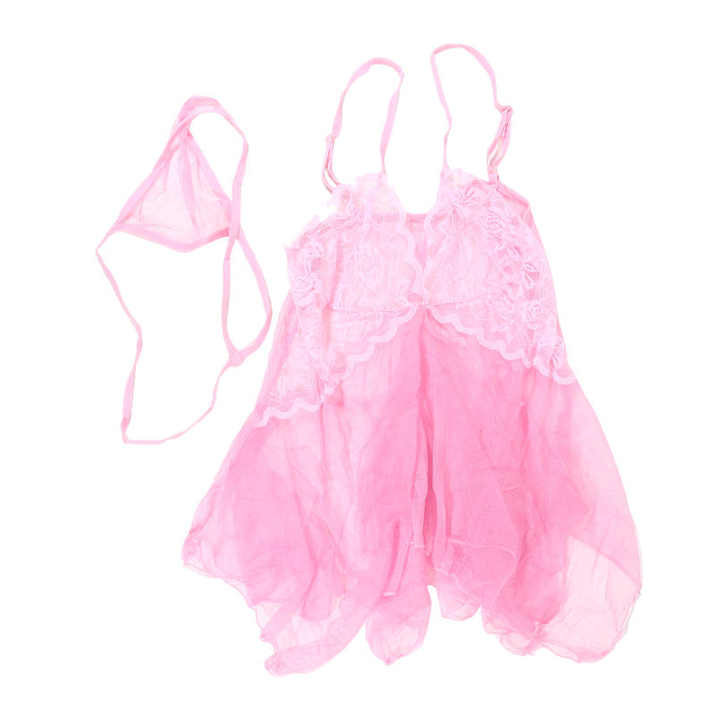 Baby Clothing For Sleep - Lingerie Sexy dame soie dentelle sans