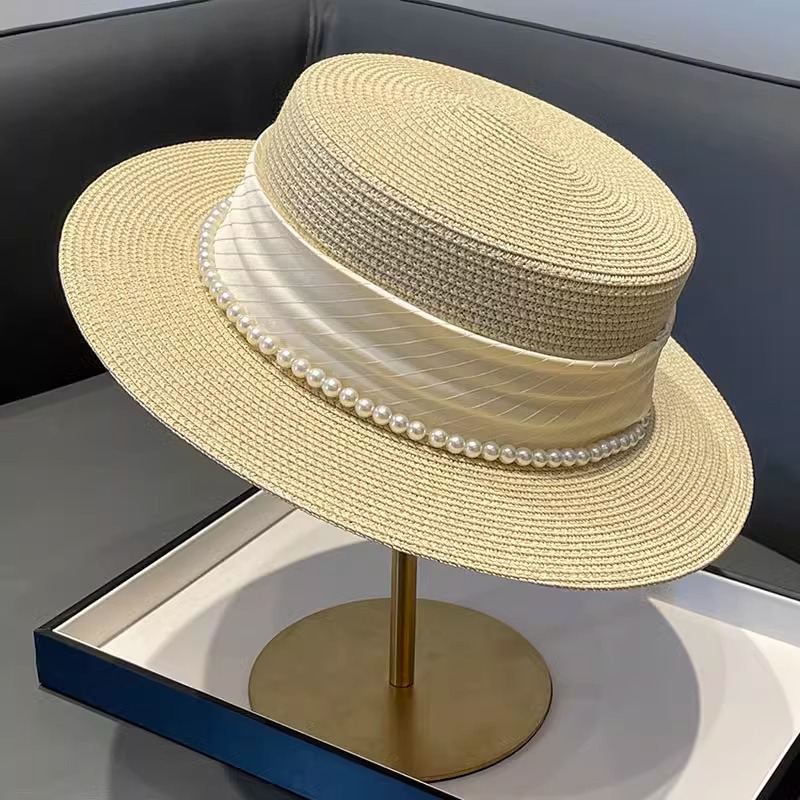 Sun Hat Wide Brim - 2025 nouveau Style chapeau rétro plat
