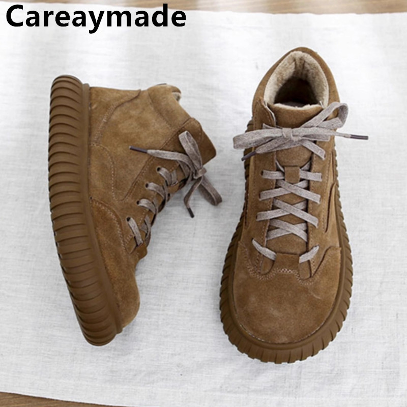 Soft Sole Booties - Careaymade-Bottes en cuir véritable pour femmes,