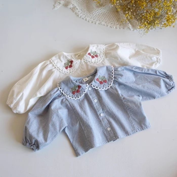 Baby Clothing Embroidery - Chemises brodées pour filles 2026, 0-3