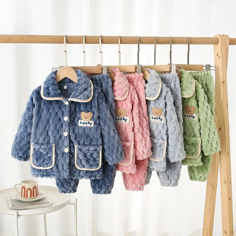 Baby Clothing For Sleep - Pyjama épais en flanelle pour enfants,