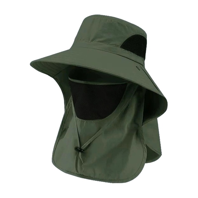 Sun Hat Wide Brim - Chapeau de pêche en polyester avec
