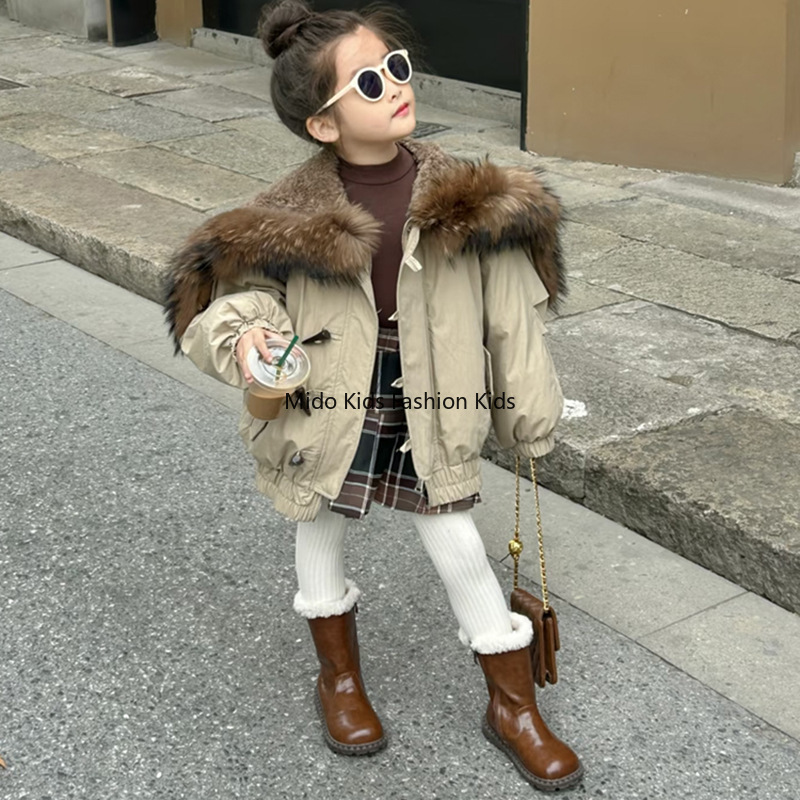 Baby Clothing Designer - Manteau rembourré en fausse fourrure pour