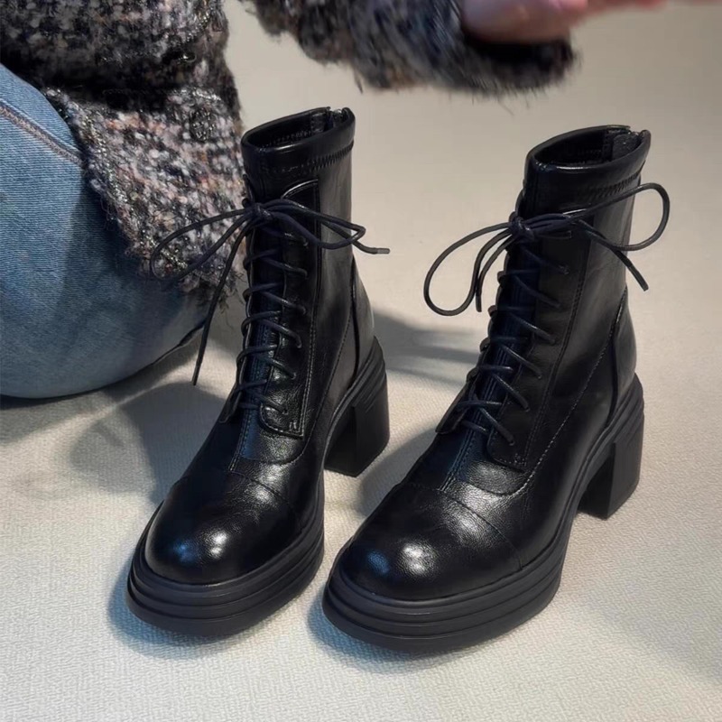 Soft Sole Booties - Bottines à lacets pour femmes, bout