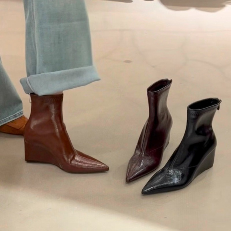 Bottines à talons compensés, b - Soft Sole Booties avis et prix