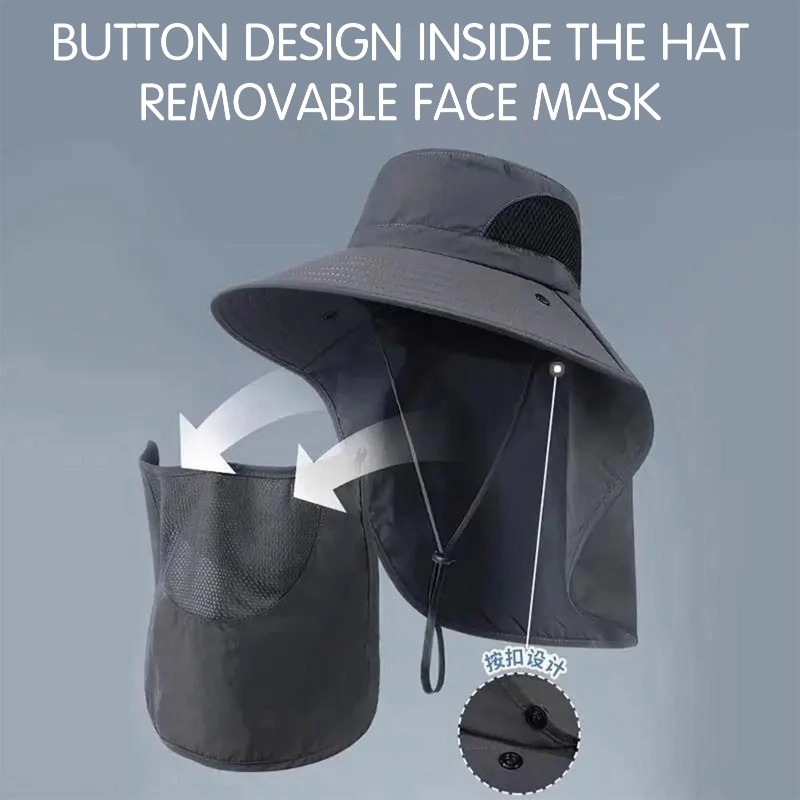 Chapeau de pêche en polyester  - Sun Hat Wide Brim avis et prix
